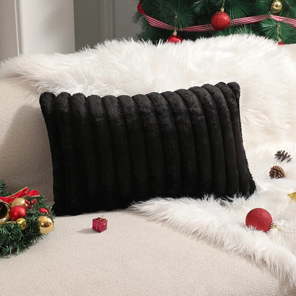 16" 18" 20" 22" 24" Plush Velvet Cushion Cover Sofa Bed Soft Plain Pillow Case