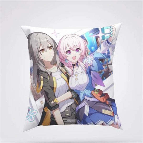 Anime Cartoon Honkai Star Rail Print Cushion Cover Sofa Home Decor Pillowcase