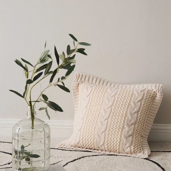 45*45cm Square Knitted Pillowcase Throw Waist Cushion Covers Sofa Bed Home Decor