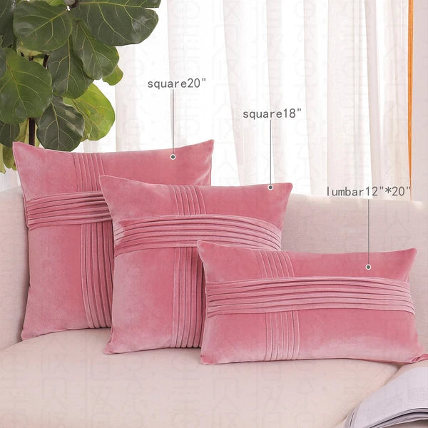 2 Pack Throw Pillow Covers  Sofa Decor Cushion Cases Velvet Premium Cushion