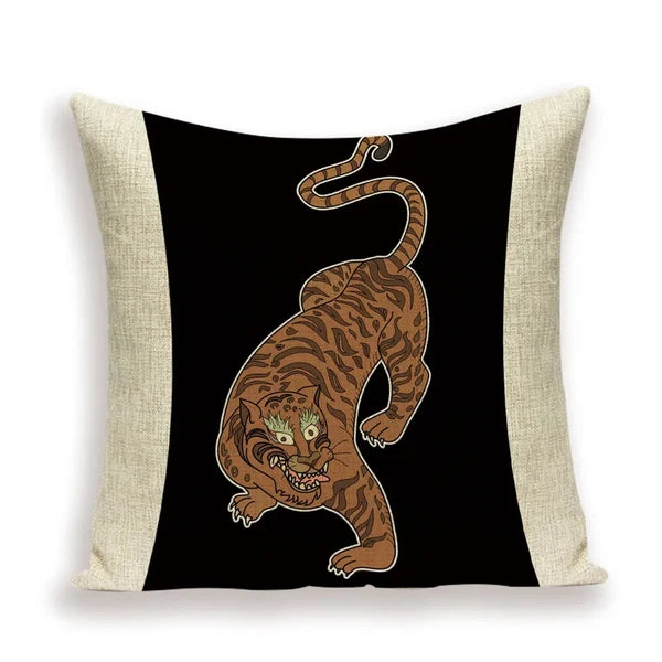 Animal Style Tiger Cushion Case Autumn Jungle Pillowcase Sofa Bed Cushions Cover