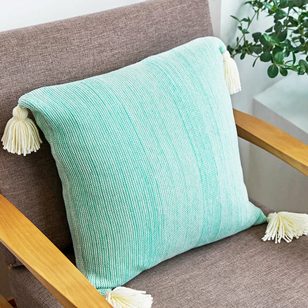 45cm Square Pillowcase Sofa Bed Waist Cushion Cover Tassel Pillow Case Decor 1pc