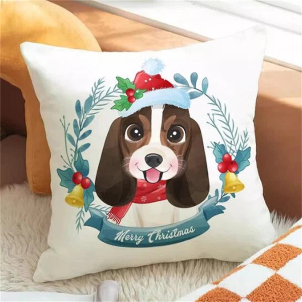Cartoon Dog Pillowcases for Cushion Cover Car Decoration Sofa Cushion Fall Decor