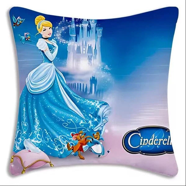 Cartoon Cinderella Pillow Cover Sofa Decorative Home Printing Cute Cushion Cover