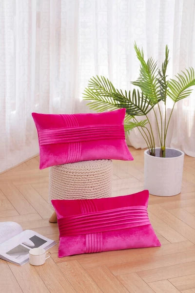 2 Pack Throw Pillow Covers  Sofa Decor Cushion Cases Velvet Premium Cushion