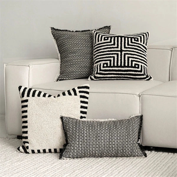 20x20in Cotton Fabric Throw Pillow Cover Sofa Bed Cushion Cover Case Home Decor
