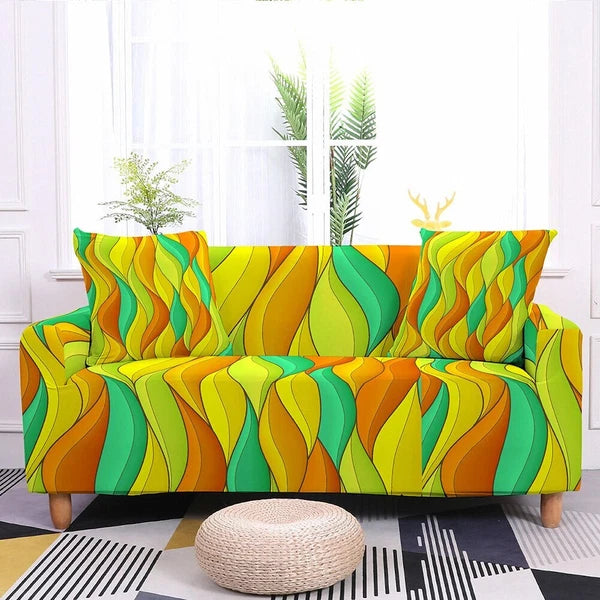 3D Printed Elastic Sofa Covers for Living Room L Shape Geometric Seater