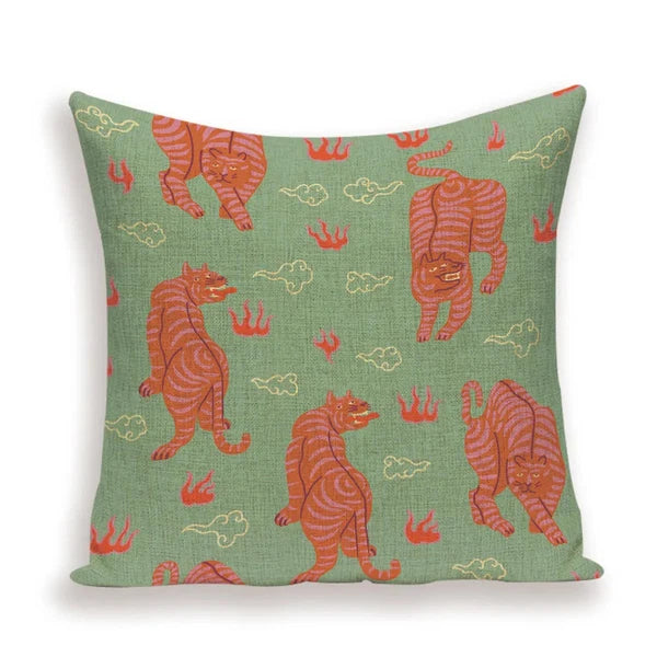 Animal Style Tiger Cushion Case Autumn Jungle Pillowcase Sofa Bed Cushions Cover