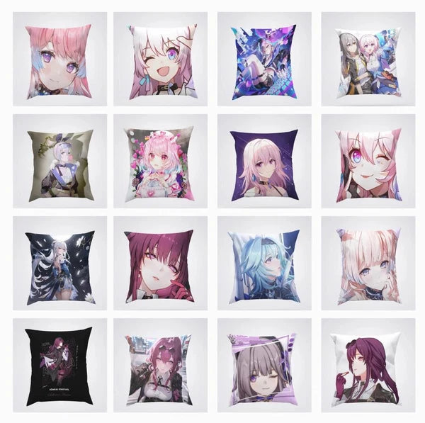 Anime Cartoon Honkai Star Rail Print Cushion Cover Sofa Home Decor Pillowcase