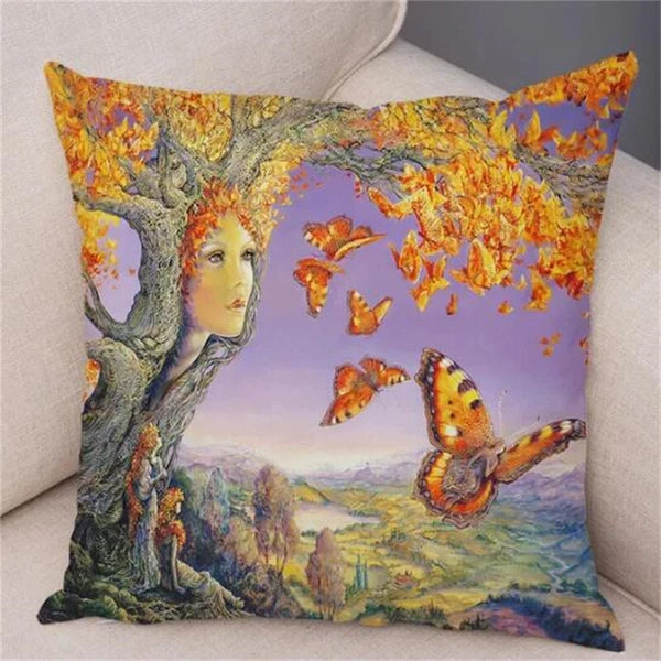 Cartoon Forest Elf Cushion Cover Decor Pillow Case for Sofa Car Room Pillowcase