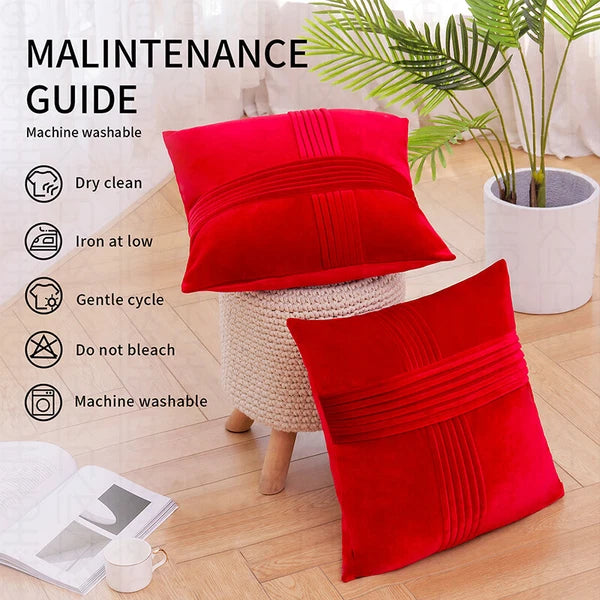 2 Pack Throw Pillow Covers  Sofa Decor Cushion Cases Velvet Premium Cushion