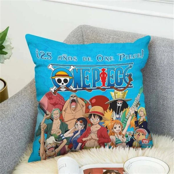 Anime Cartoon One Piece Print Cushion Cover Sofa Home Decor Pillowcase