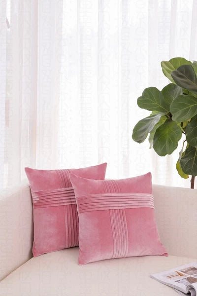 2 Pack Throw Pillow Covers  Sofa Decor Cushion Cases Velvet Premium Cushion