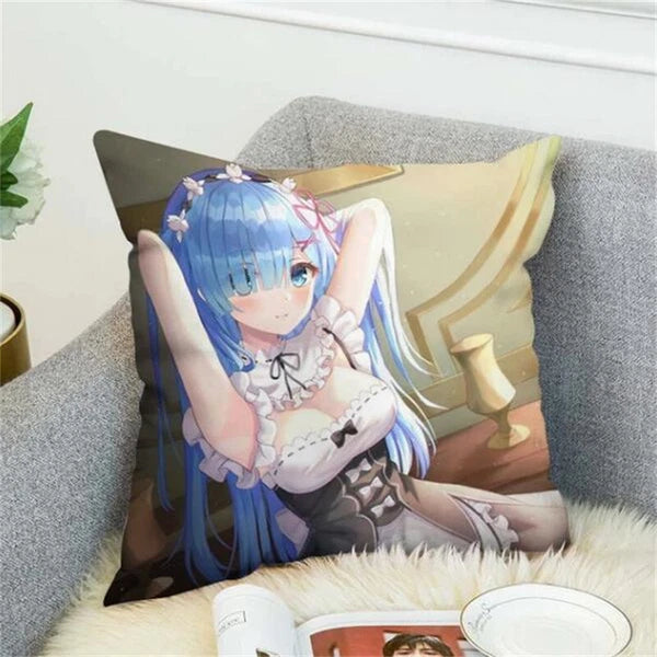 Anime REM Decorative Pillows Covers Cushion Cover Pillowcase Home Decor Sofa