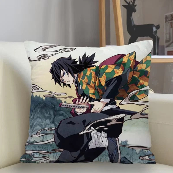 45X45Cm Polyester Demon Slayer Pillowcase Sofa Decoration Cushion Cover Home Dec