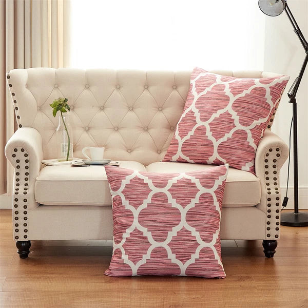 2 x Decorative Honor Throw Pillow Covers for Couch Bed Sofa Simple Pillow Cases