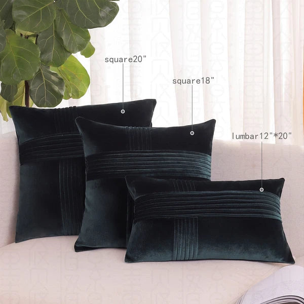 2 PACK Throw Pillow Covers Sofa Decor Velvet Cushion Cases Premium Cushion Cover