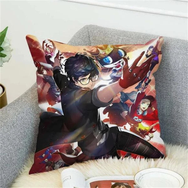 Anime Cartoon Persona 5 Print Cushion Cover Sofa Home Decor Pillowcase