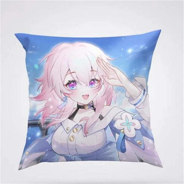Anime Honkai Star Rail Pillowcase Print Cushion Cover Sofa Home Decor