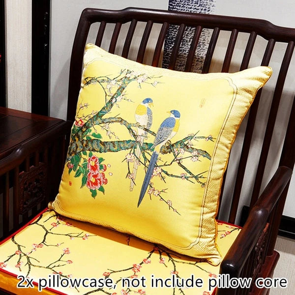 2X Chinese Embroidery Throw Cushion Pillow Case Cover Pillowcase Sofa Bed Decor