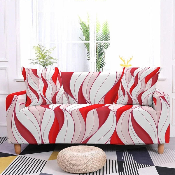 3D Printed Elastic Sofa Covers for Living Room L Shape Geometric Seater