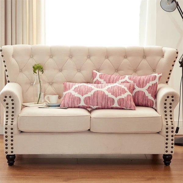 2 x Decorative Honor Throw Pillow Covers for Couch Bed Sofa Simple Pillow Cases