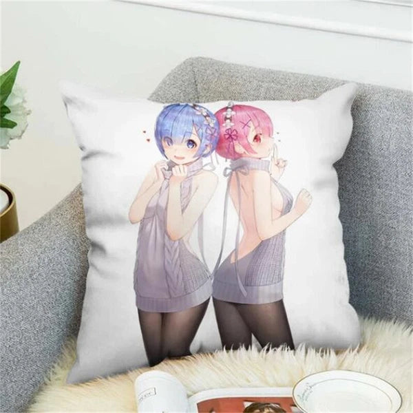 Anime REM Decorative Pillows Covers Cushion Cover Pillowcase Home Decor Sofa