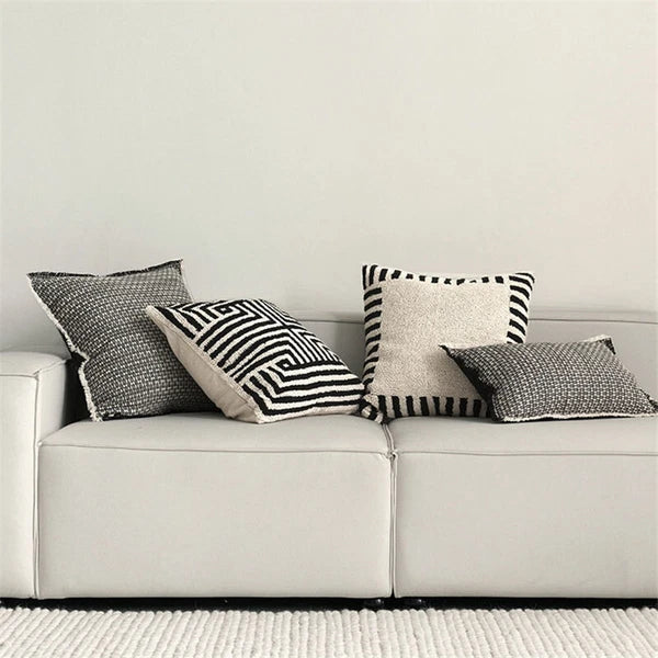 20x20in Cotton Fabric Throw Pillow Cover Sofa Bed Cushion Cover Case Home Decor