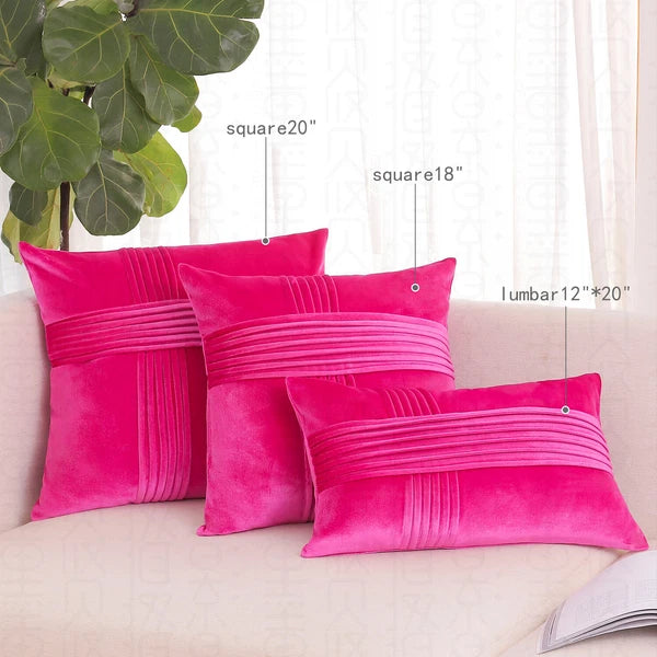 2 Pack Throw Pillow Covers  Sofa Decor Cushion Cases Velvet Premium Cushion