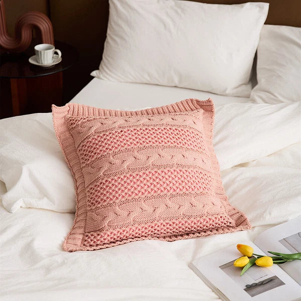 45*45cm Square Knitted Pillowcase Throw Waist Cushion Covers Sofa Bed Home Decor