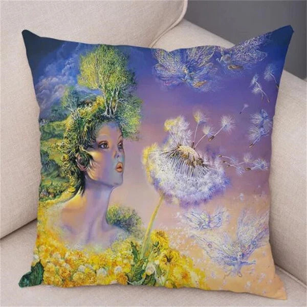 Cartoon Forest Elf Cushion Cover Decor Pillow Case for Sofa Car Room Pillowcase