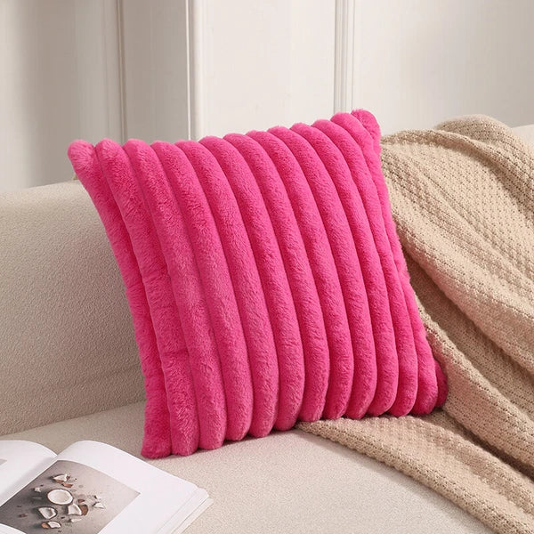 16" 18" 20" 22" 24" Plush Velvet Cushion Cover Sofa Bed Soft Plain Pillow Case