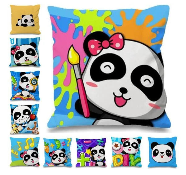 Cushion Cover Baby Bus for Sofa Home Decor Pillowcase Short Plush Bed