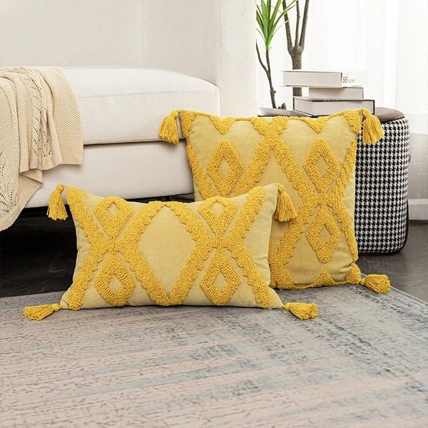1PC Moroccan Cushion Cover Embroidered Tufted Pillow Case for Bedroom Sofa Decor
