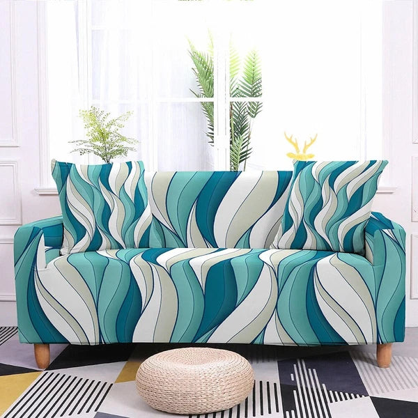 3D Printed Elastic Sofa Covers for Living Room L Shape Geometric Seater