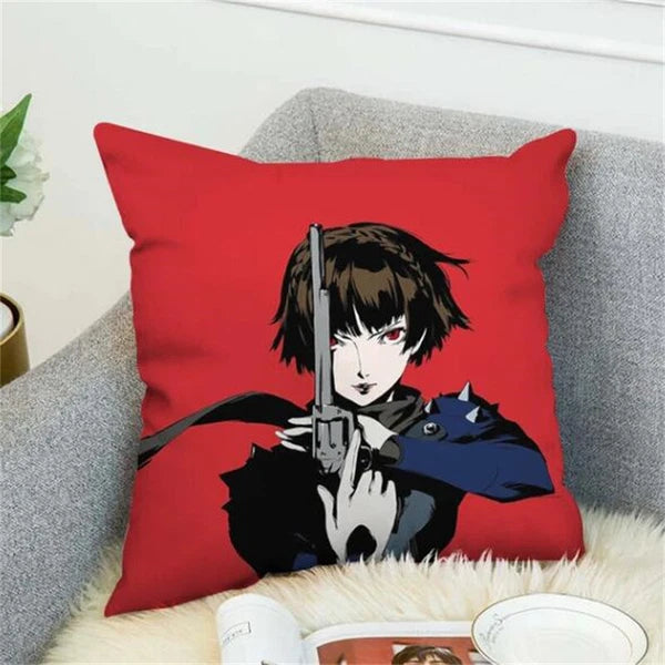 Anime Cartoon Persona 5 Print Cushion Cover Sofa Home Decor Pillowcase