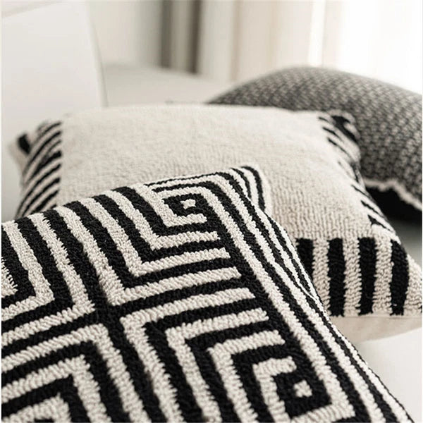 20x20in Cotton Fabric Throw Pillow Cover Sofa Bed Cushion Cover Case Home Decor