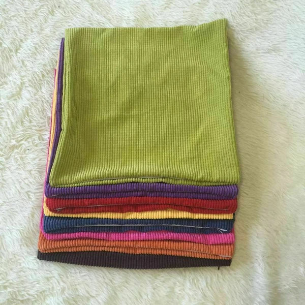 2X Large Plain Corduroy Cushion Covers Durable Fabric Pillow Cases Sofa Bed New