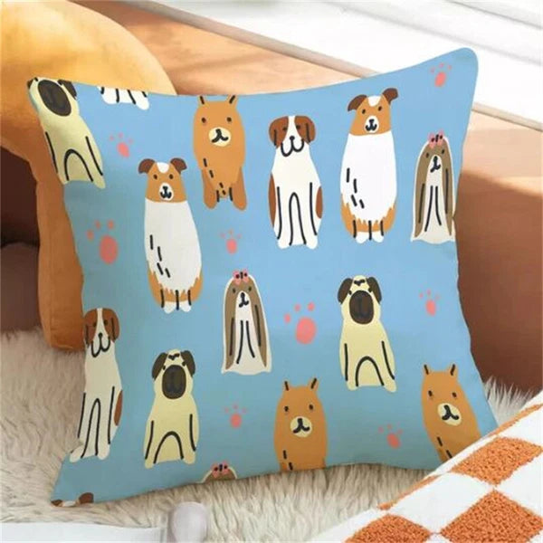 Cartoon Dog Pillowcases for Pillows Cushion Cover Pillowcase Car Sofa Fall Decor