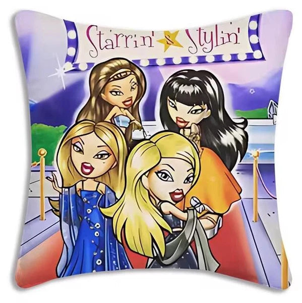 Bratz Doll Pillow Cover Cartoon Sofa Decorative Home Printing Cute Cushion Cover
