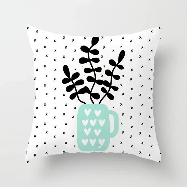 Cactus Succulent Plants Pillowcase Decor Sofa Cushion Case Bed Pillow Cover
