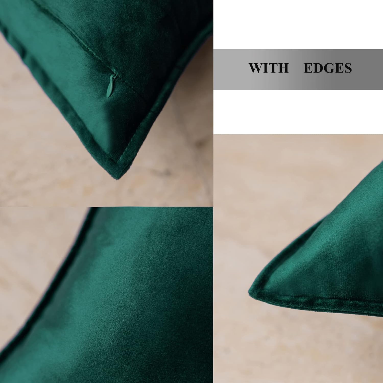 Throw Pillow Covers Pack of 2 Soft Decorative Square Cushion Covers for Couch