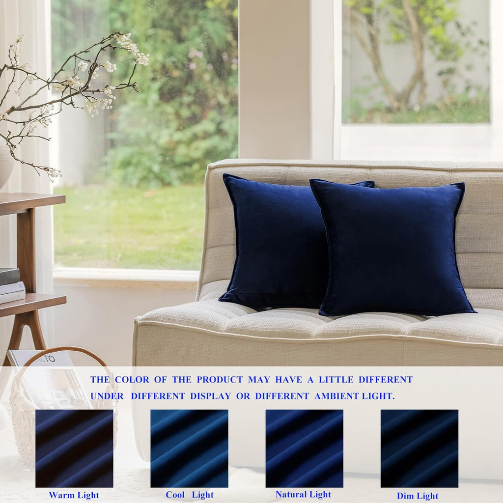 Throw Pillow Covers Pack of 2 Soft Decorative Square Cushion Covers for Couch