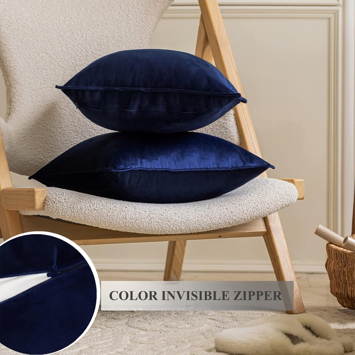 Throw Pillow Covers Pack of 2 Soft Decorative Square Cushion Covers for Couch