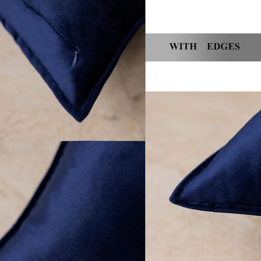 Throw Pillow Covers Pack of 2 Soft Decorative Square Cushion Covers for Couch