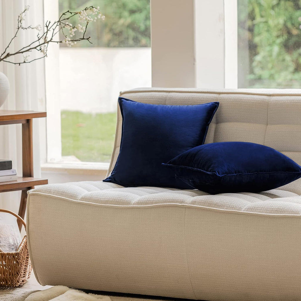 Throw Pillow Covers Pack of 2 Soft Decorative Square Cushion Covers for Couch