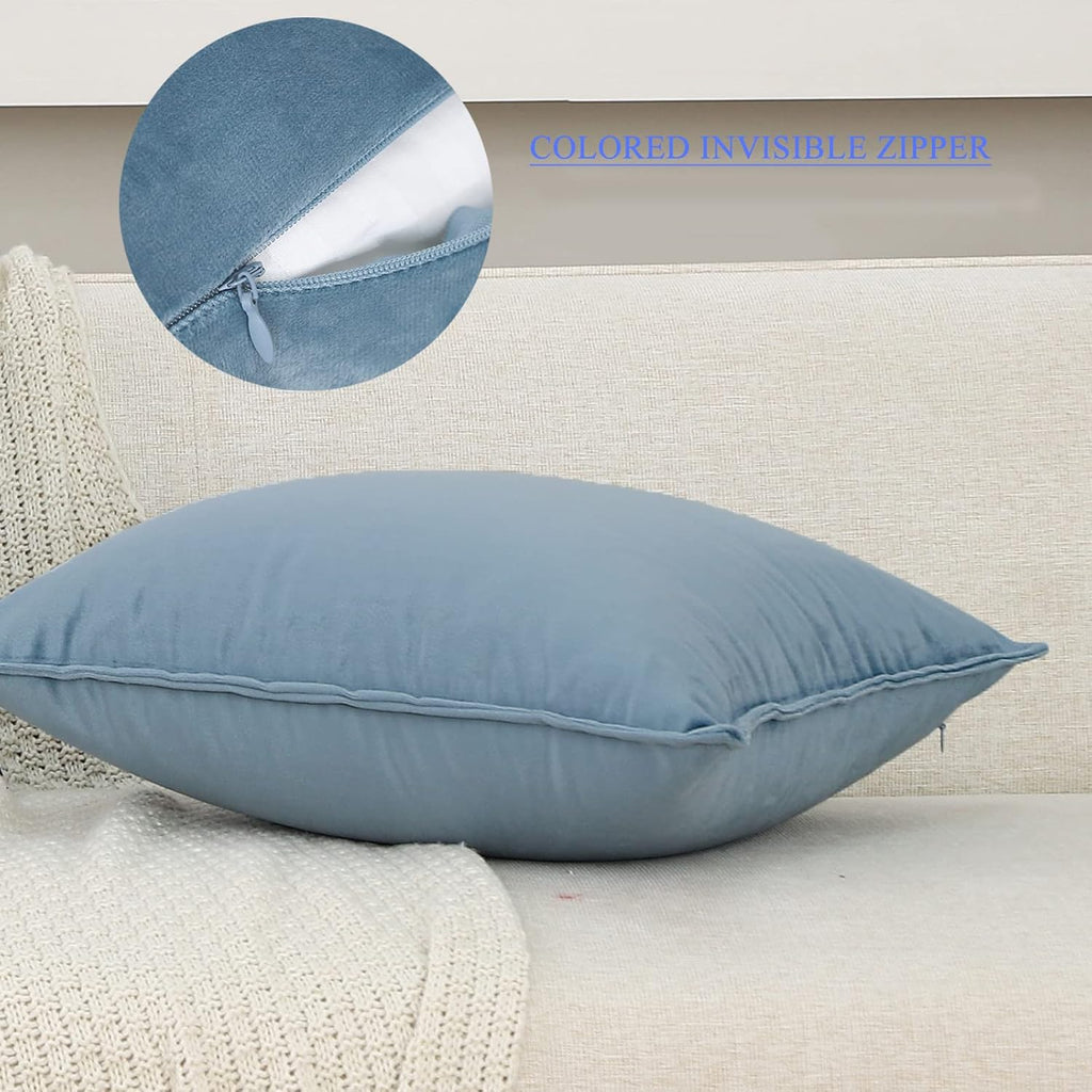 Throw Pillow Covers Pack of 2 Soft Decorative Square Cushion Covers for Couch