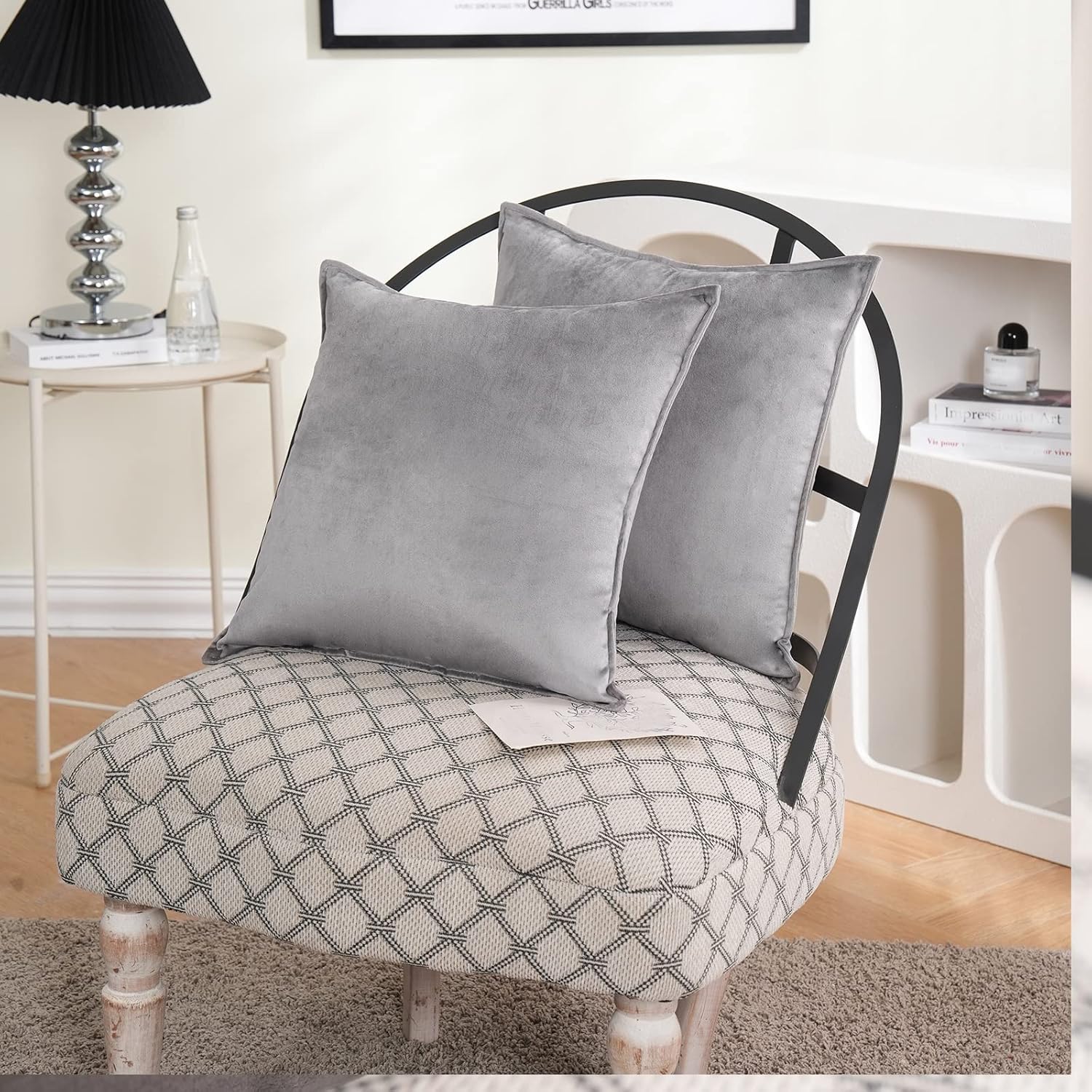 Throw Pillow Covers Pack of 2 Soft Decorative Square Cushion Covers for Couch