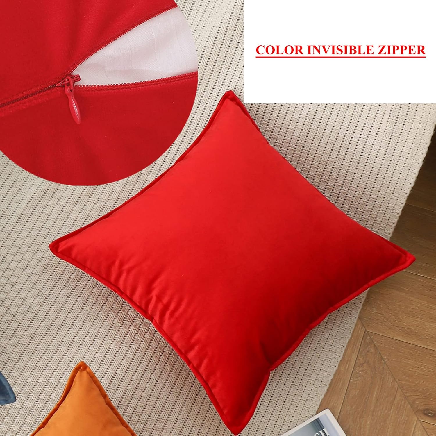Throw Pillow Covers Pack of 2 Soft Decorative Square Cushion Covers for Couch