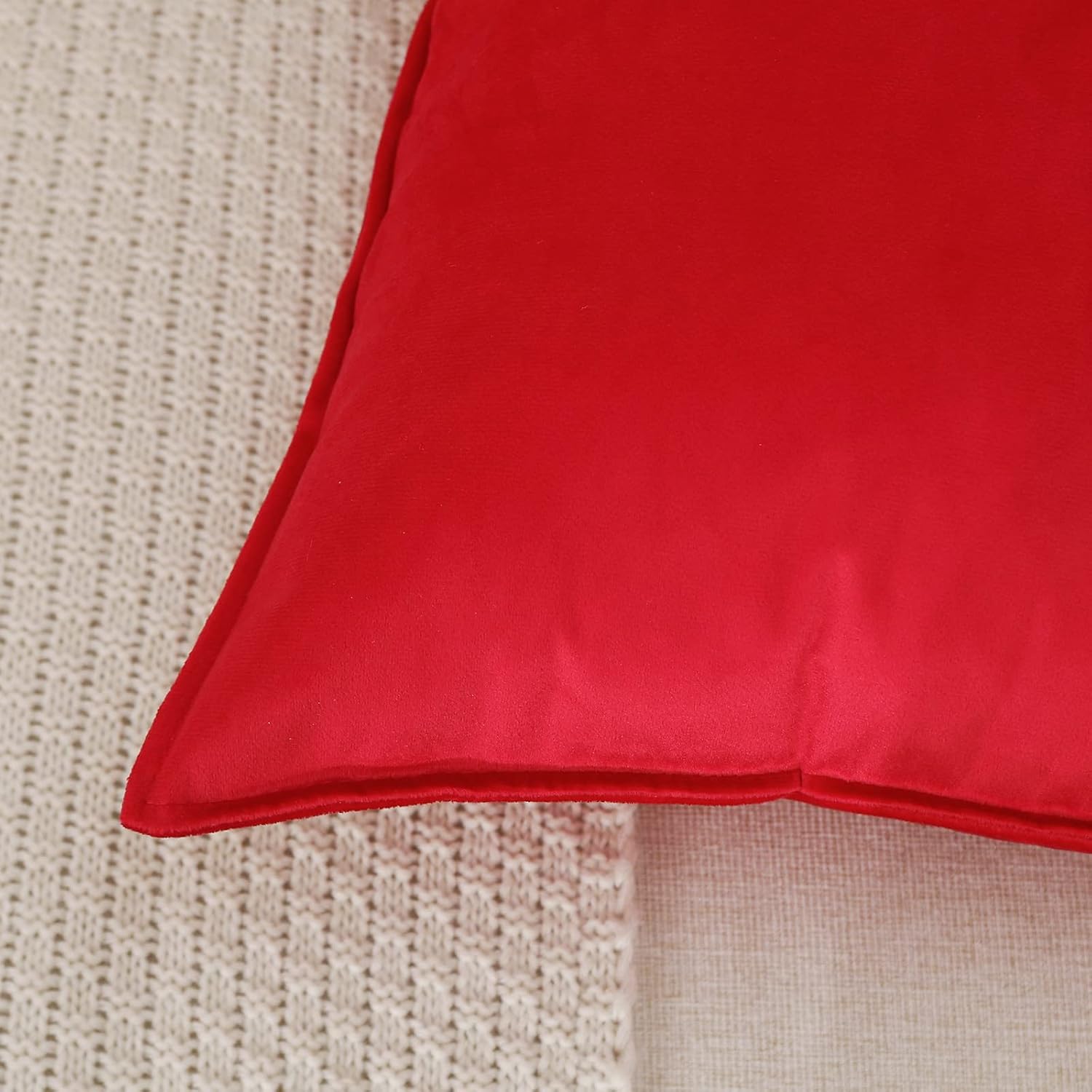 Throw Pillow Covers Pack of 2 Soft Decorative Square Cushion Covers for Couch